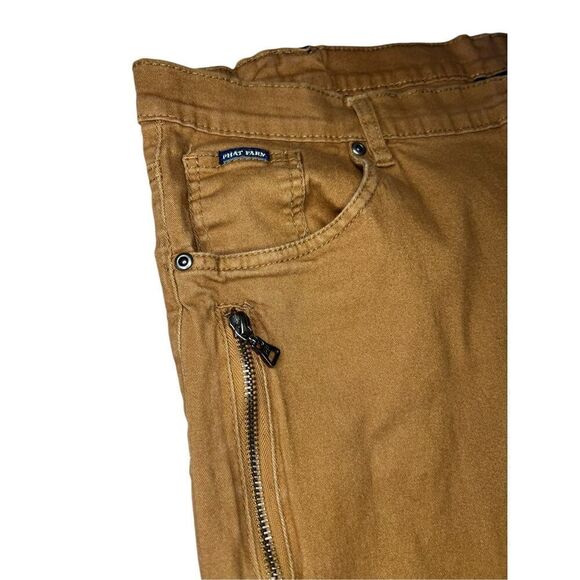 Phat Farm Men’s 40 Moto Casual Shorts Khaki Stretch - Picture 3 of 7
